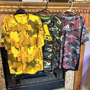 Adidas Multicolor Camouflage T-Shirt Trio. Large